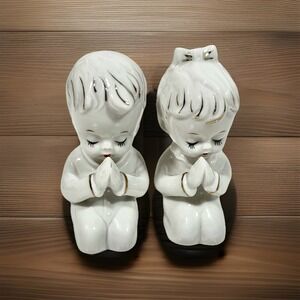 Salt&pepper shakers Child Boy Girl Praying Set Dansan 50s JapanMCMvintage appeal